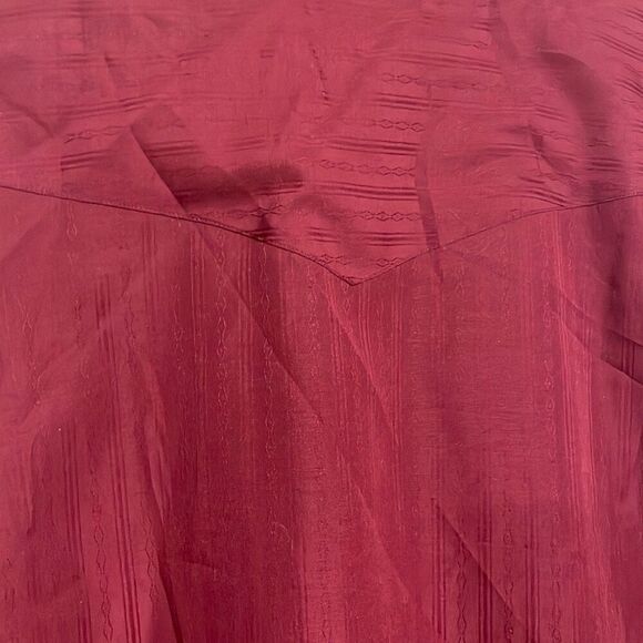 Ely Cattleman Men's Maroon Button Down Long Sleeve Shirt Size 34 - Picture 4 of 5